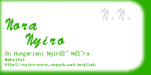 nora nyiro business card